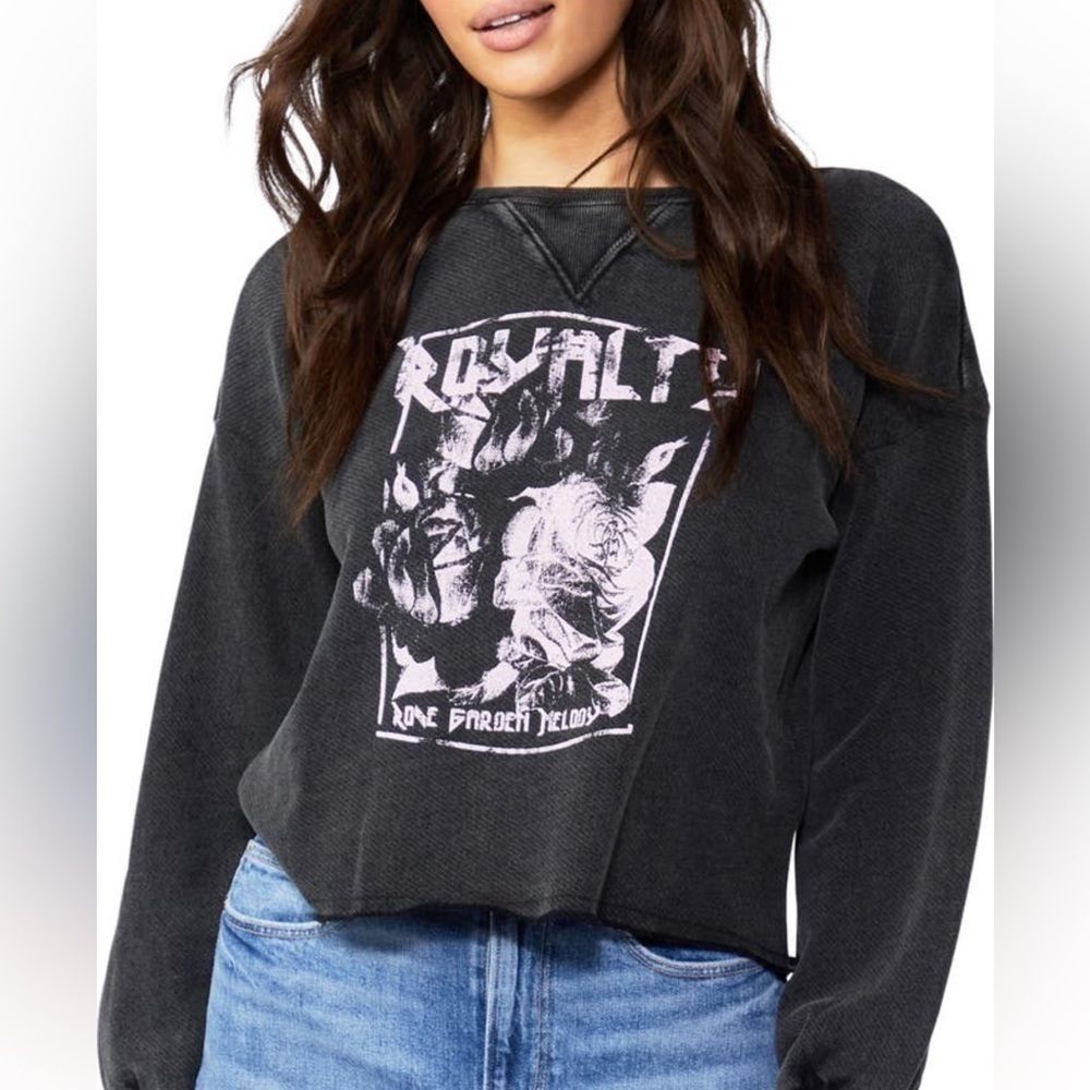 Paige Raeanne Royalty Cotton Graphic Sweatshirt Size XL